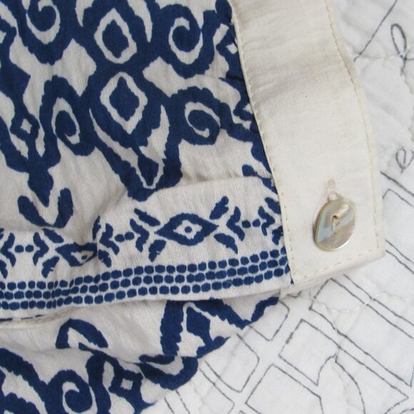 NEW Figueroa Flower Boho Woven Dress plus size summer 3/4 Sl L Blue Print 3X - Picture 10 of 11